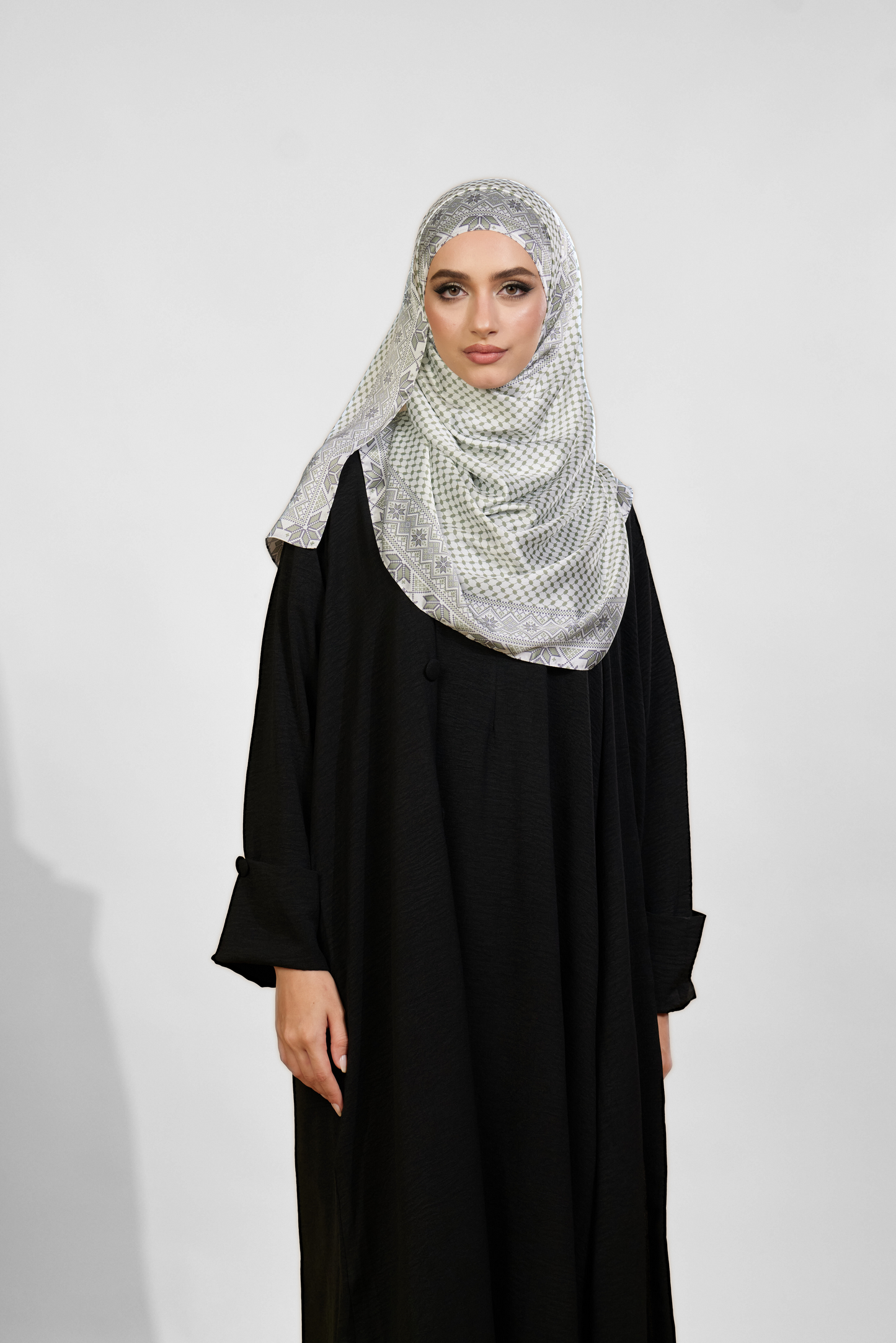 Tatreez Shawl in Sage